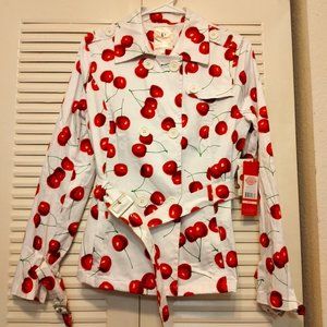 Marilyn Monroe Cherry Print Jacket XS Tags